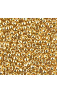 Miyuki rocailles Perlen 8/0 - 24kt gold plated 8-191